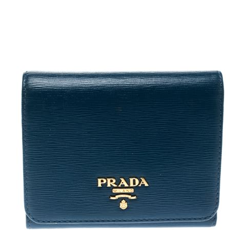 prada trifold long wallet blue|prada wallet holder.